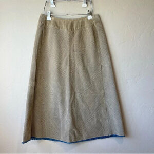 Western corduroy midi textured 90s 70s fringe festival Phoebe Buffyay y2k modest